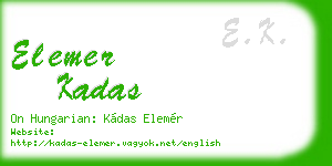 elemer kadas business card
