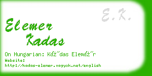 elemer kadas business card